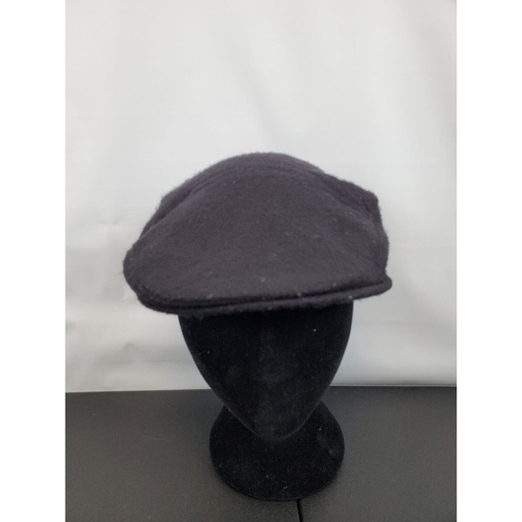 Manias Newsboy Cabbie Flat Hat Cap‎ Men's Size Large Black Timberland Wool-Blend - Picture 2 of 12